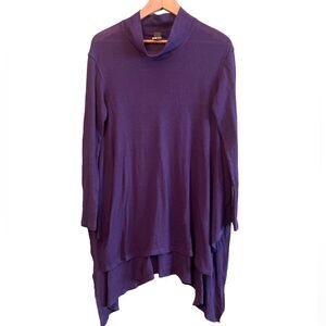 We The Free Tunic Ribbed Raw Hem Thermal Tunic Long Sleeve Oversized Sz S